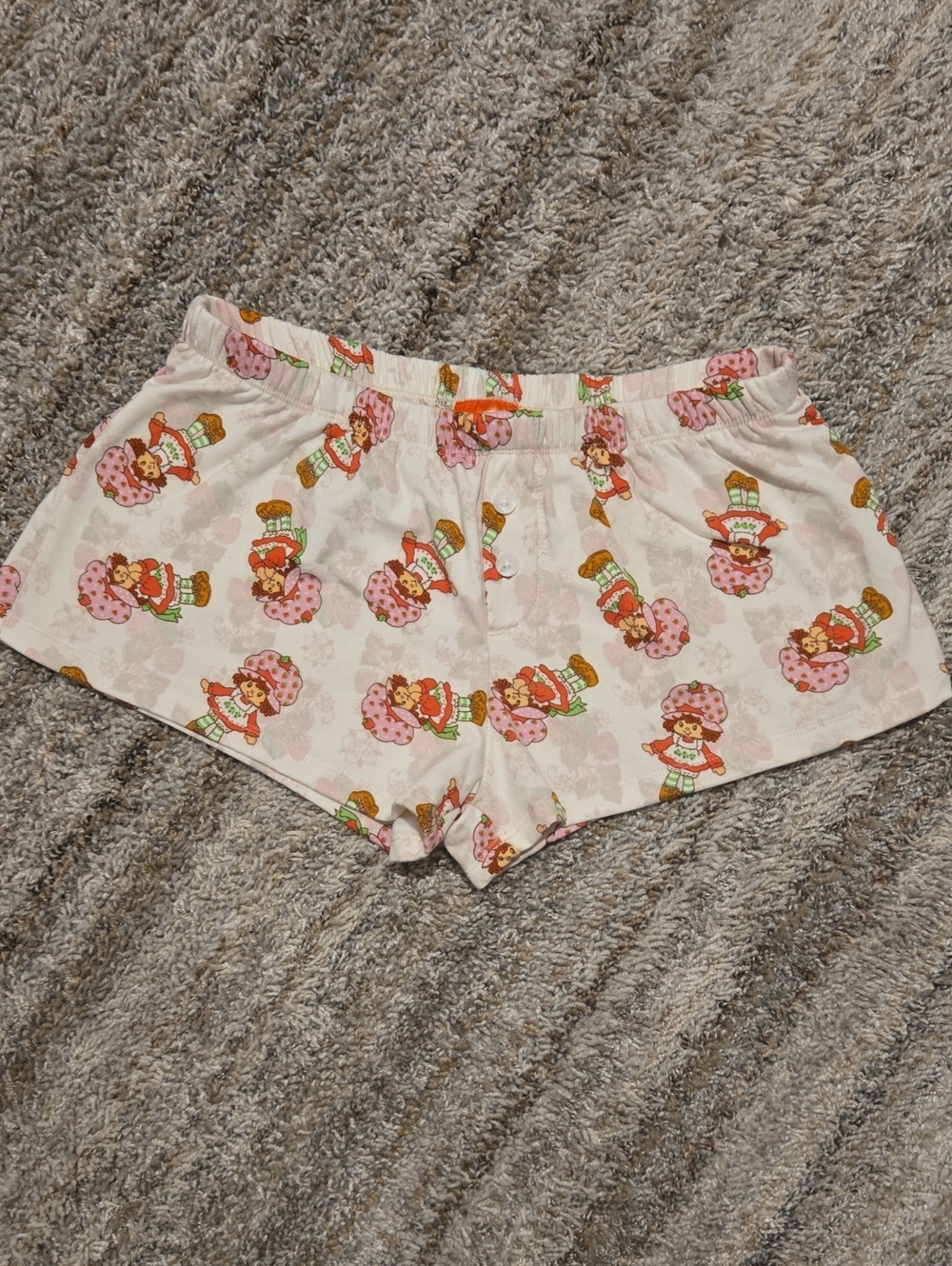 Women's Pink Character-Print Cotton Pajama Shorts